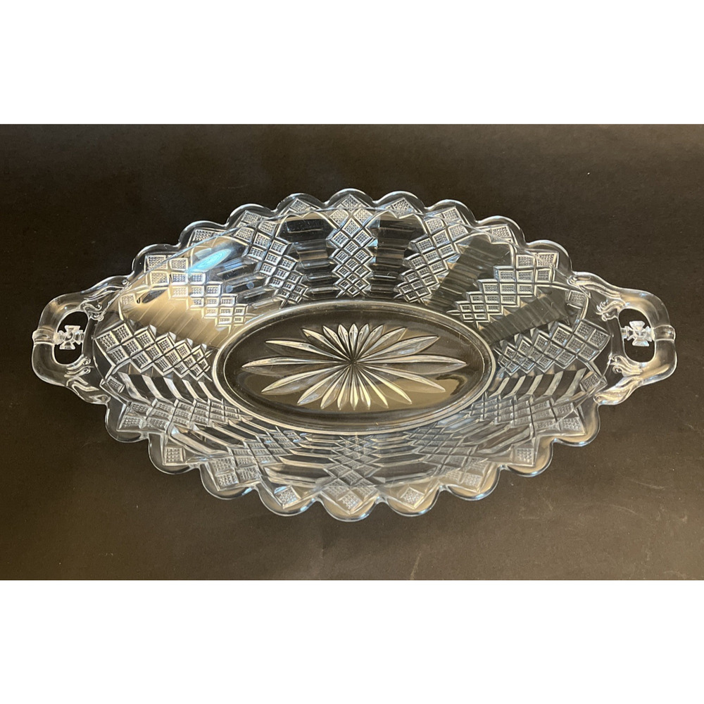 Bryce Bros. | EAPG | Maltese | Jacob’s Ladder Relish Dish | Exc Cond | 1880s